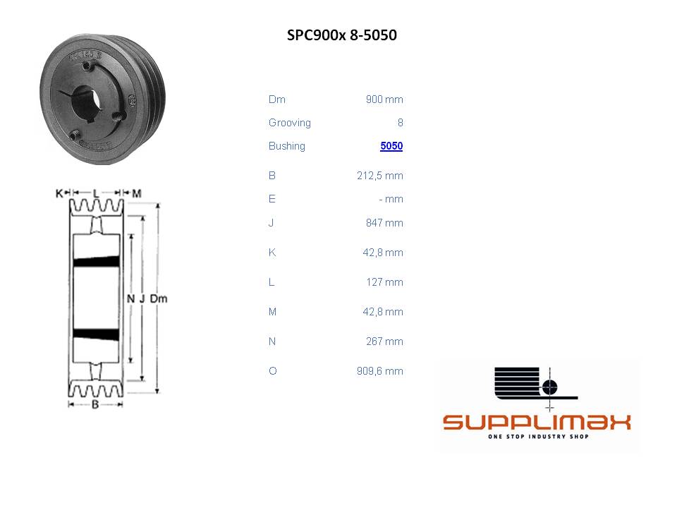 Poulie Spc900x8 Moyeux Amovible TB SPC 900/8 OPTIBELT TB SPC 900/8 OPTIBELT