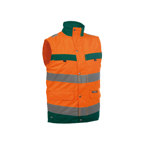 Bodywarmer Signalisation Bilbao 100% Pe Orange-vert Tl Xxxl