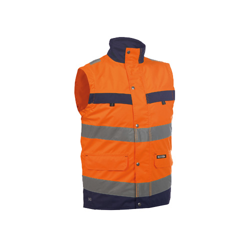 Bodywarmer Signalisation Bilbao 100% Pe Orange-navy Tl Xxxl