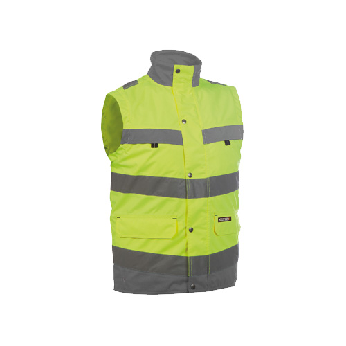 Bodywarmer Signalisation Bilbao 100% Pe Jaune-gris Tl S