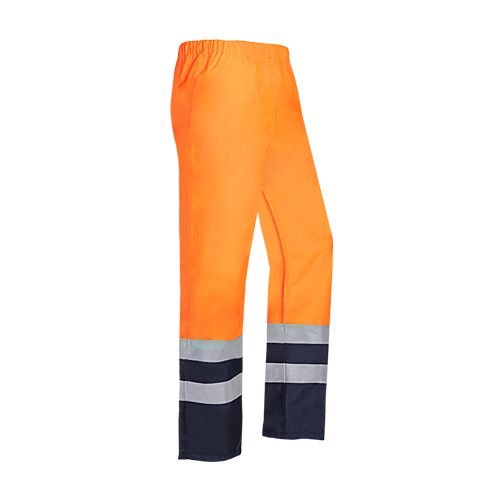 Pantalon De Pluie Haute Visibilité Norvill - Orange Fluo/bleu Marine - Taille M