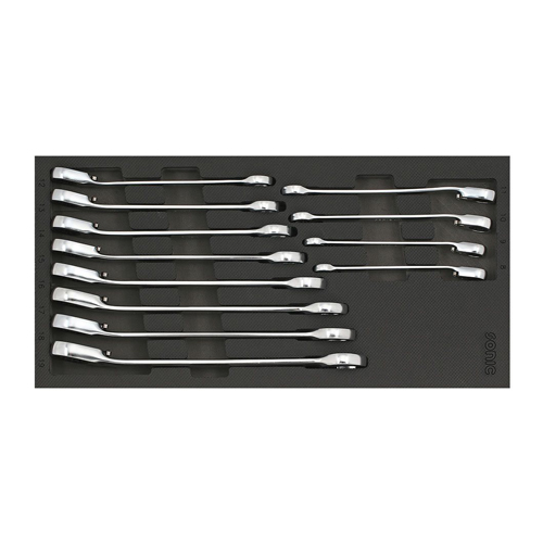 Set clés mixtes à cliquet 12pans 12pcs SFS 1/3 SO601229-SONIC SO601229-SONIC